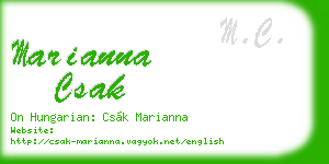 marianna csak business card