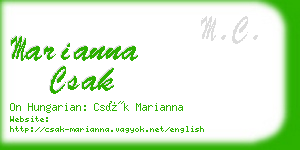 marianna csak business card